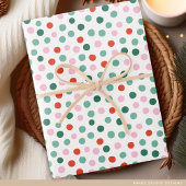Modernes festes Dot Pattern Weihnachten Geschenkpapier