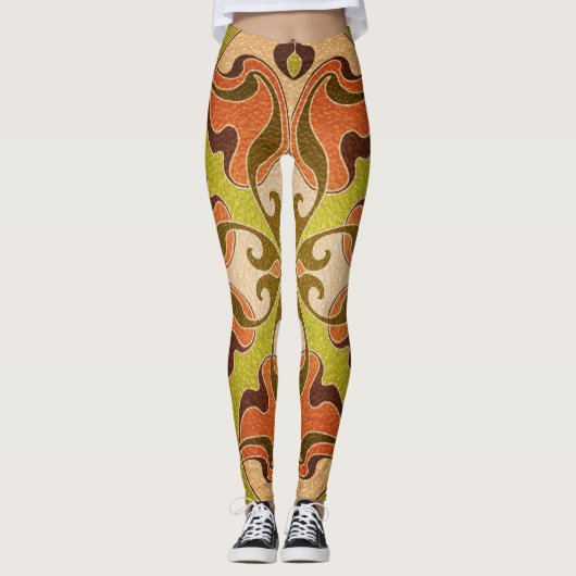 Modernes, festes Glasfenster Leggings (Vorderseite)