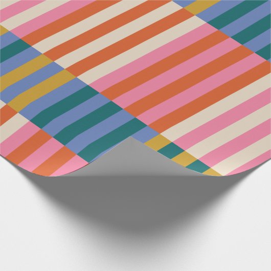 Modernes festes Kariertes Wrapping Paper Geschenkpapier (Ecke)