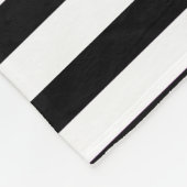 Modernes festes Streifenschwarzweiss-muster Fleecedecke (Ecke)