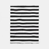 Modernes festes Streifenschwarzweiss-muster Fleecedecke (Vorderseite)