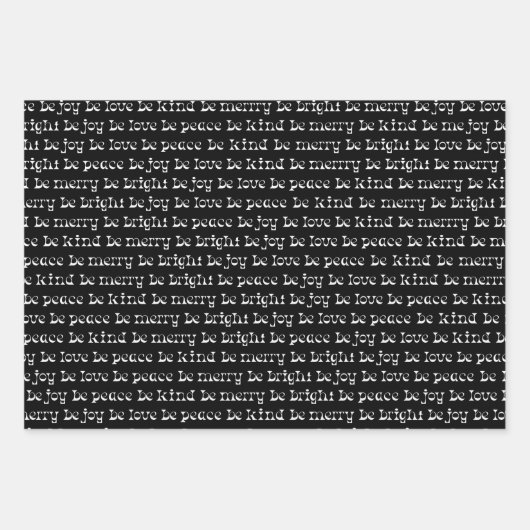 Modernes Festiv sei frohe Liebe Joy Geschenkpapier Set (Vorderseite 3)