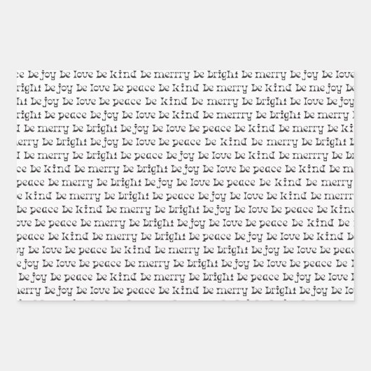 Modernes Festiv sei frohe Liebe Joy Geschenkpapier Set (Vorderseite 2)