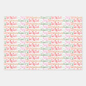 Modernes Festiv sei frohe Liebe Joy Geschenkpapier Set (Vorderseite)