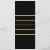 Modernes Festivals Elegantes Black Gold Holiday Me Menükarte (Rückseite)