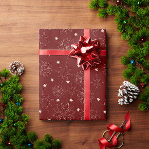Modernes, festlich Niedliches Weihnachtsmuster Geschenkpapier