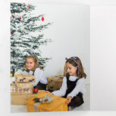 Modernes festliches Foto Weihnachten Dreifach Gefaltete Urlaubskarte (Innen Erste Seite)