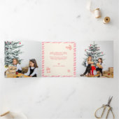Modernes festliches Foto Weihnachten Dreifach Gefaltete Urlaubskarte (Innenseite)