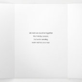 Modernes festliches Happy Holidays Script-Foto Dreifach Gefaltete Karte (Innenseite Mitte)