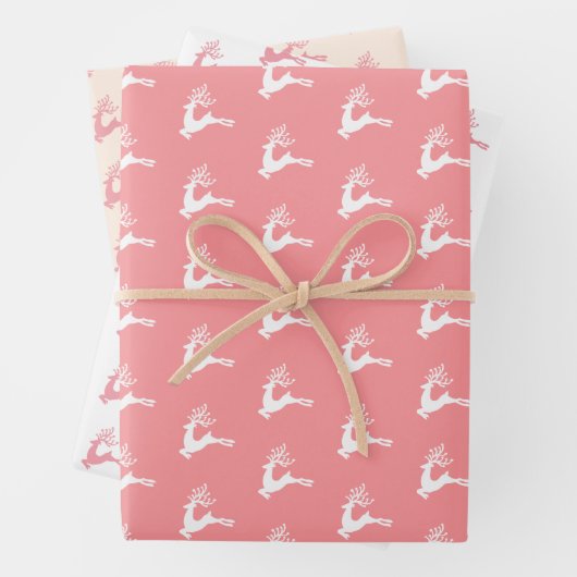 Modernes festliches Nordisches Weihnachtsfest Rosa Geschenkpapier Set (Beispiel)