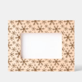 Modernes festliches Schneeflockenmuster Weihnachts Geätzte Rahmen (Vorderseite)