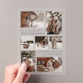 Modernes festliches Sieben-Foto-Collage Weihnachte Acryleinladungen (Insitu (Handheld))