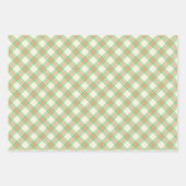 Modernes, festliches und orangefarbenes Kariertes Geschenkpapier Set (Vorderseite)