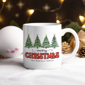 Modernes festliches Weihnachtsbaum Wasserfarbe Kaffeetasse