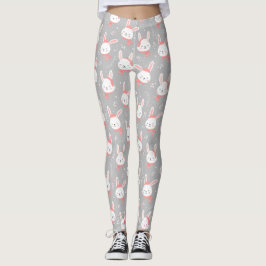 Modernes festliches Weihnachtsfest Bunny Rabbit Leggings