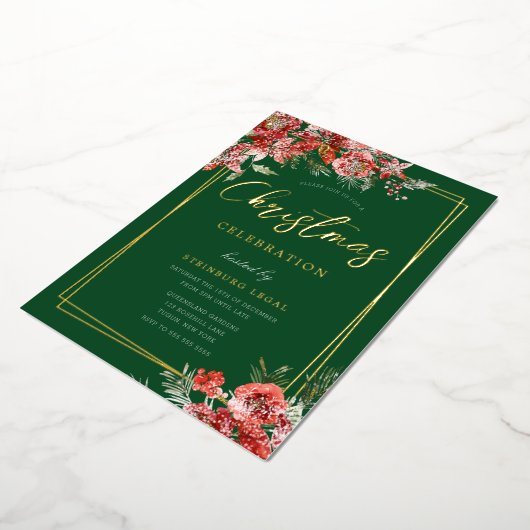 Modernes festliches Weihnachtsfest im Unternehmen Folieneinladung (Gedreht)