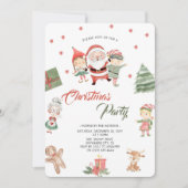 Modernes festliches Weihnachtsfest im Weihnachtsma Einladung (Vorderseite)