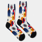 Modernes Festspiel mit Sternexplosion Weihnachten  Socken (Rechts)