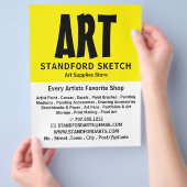 Modernes, fett, Art Supplies Store Flyer (Hand)