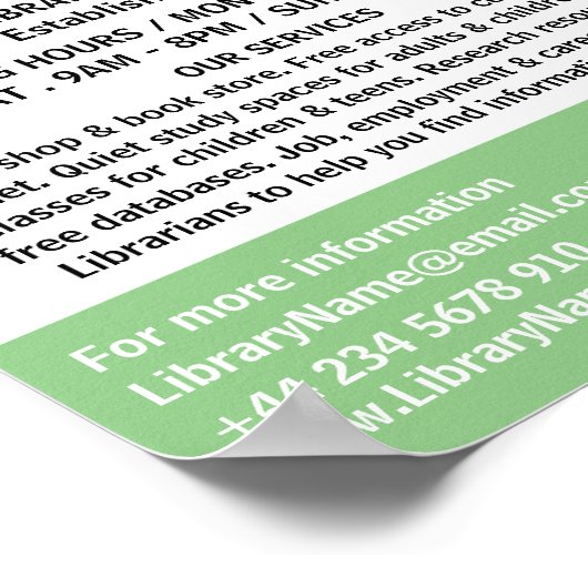 Modernes Fett, Bibliothekswerbung Poster (Ecke)