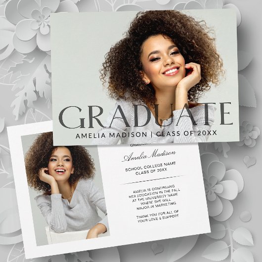 Modernes, fett dunkles, transparentes Foto Grad 2 Ankündigung