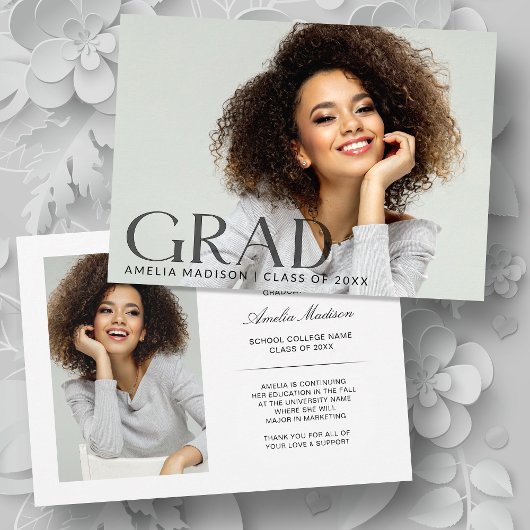 Modernes, fett dunkles, transparentes Foto Grad 2 Ankündigung