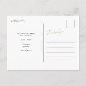 Modernes, fett formatiertes Abschluss Foto Party A Ankündigungspostkarte (Rückseite)