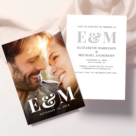 Modernes, fett formatiertes Foto Save The Date