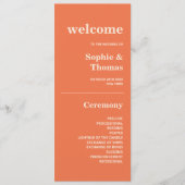 Modernes, fett formatiertes Hochzeitsprogramm für  Programm (Vorderseite)