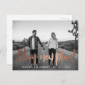 modernes, fett formatiertes Skript-Foto ändert das Postkarte (Vorne/Hinten)