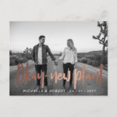 modernes, fett formatiertes Skript-Foto ändert das Postkarte (Vorderseite)