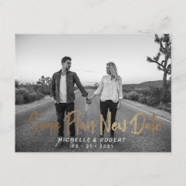 modernes, fett formatiertes Skript-Foto ändert das Postkarte