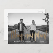 modernes, fett formatiertes Skript-Foto ändert das Postkarte (Vorne/Hinten)