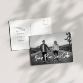 Modernes, fett formatiertes Skript-Foto ändert das Postkarte