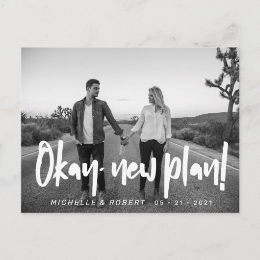 modernes, fett formatiertes Skript-Foto ändert das Postkarte (Vorderseite)