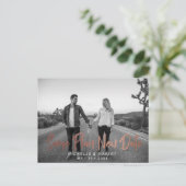 modernes, fett formatiertes Skript-Foto ändert das Postkarte (Stehend Vorderseite)