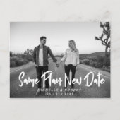 Modernes, fett formatiertes Skript-Foto ändert das Postkarte (Vorderseite)