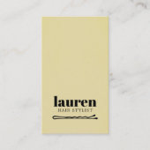 Modernes, fett gelbes, gebrühtes Bobby Button Hair Visitenkarte (Vorderseite)