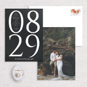 Modernes, fett großes Datum auf schwarzem Hintergr Save The Date