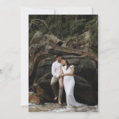 Modernes, fett großes Datum Save the Date weiß (Rückseite)