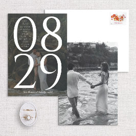 Modernes, fett großes Foto Save The Date