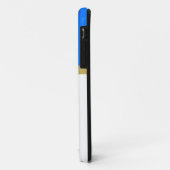 Modernes, fett helles, blaues, weißes Farbblock Case-Mate iPhone Hülle (Hinten/Links)