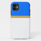 Modernes, fett helles, blaues, weißes Farbblock Case-Mate iPhone Hülle (Rückseite)