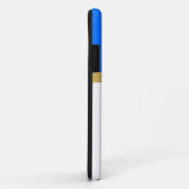 Modernes, fett helles, blaues, weißes Farbblock Case-Mate iPhone Hülle (Hinten/Rechts)