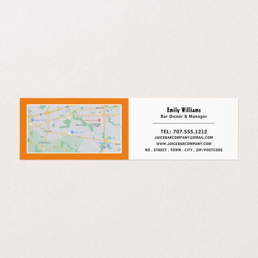 Modernes Fett, Juice Bar, detailliert Visitenkarten (Innenseite Aufgefaltet)