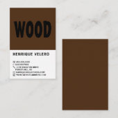 Modernes, fett, lumb/holz/holzgarn visitenkarte (Vorne/Hinten)