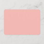 Modernes fett Monogram Coral Wedding RSVP Begleitkarte (Rückseite)