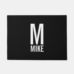 Modernes, fett Personalisiertes Monogramm und Name Fußmatte