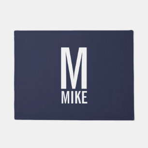 Modernes, fett Personalisiertes Monogramm und Name Fußmatte