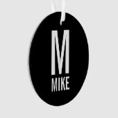 Modernes, fett Personalisiertes Monogramm und Name Ornament (Vorderseite)